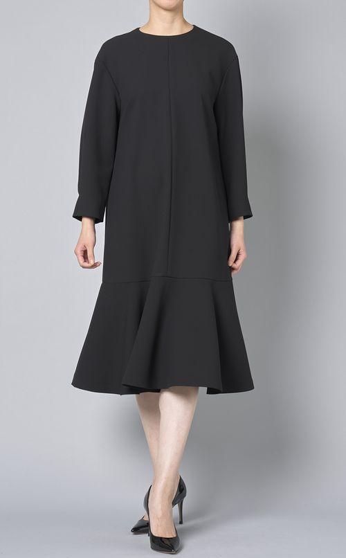 ボンディング裾フレアワンピース