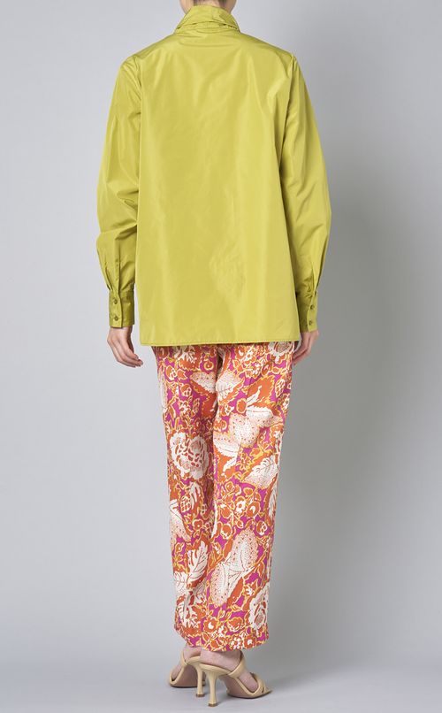 タフタスカーフネックプルオーバーブラウス