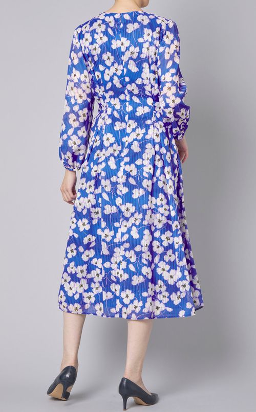 フラワープリントベルテッドワンピース