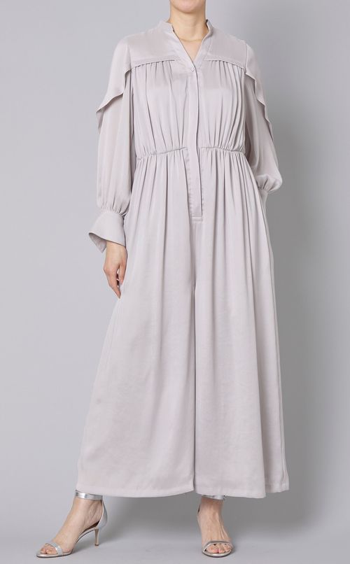 ダブルスリーブドレスロンパース