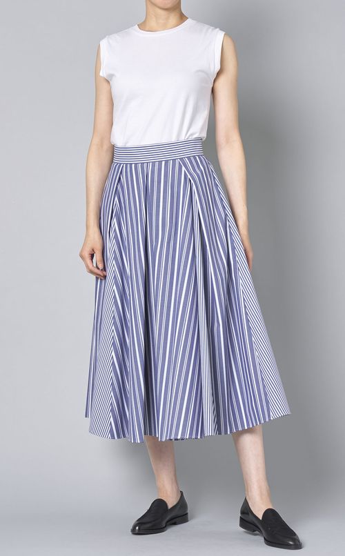 コットンタックフレアスカート