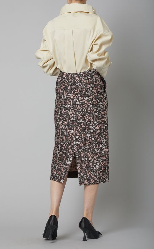 フラワージャガードタイトスカート