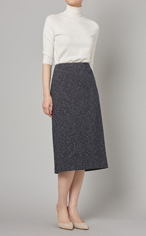 ツイードミディタイトスカート