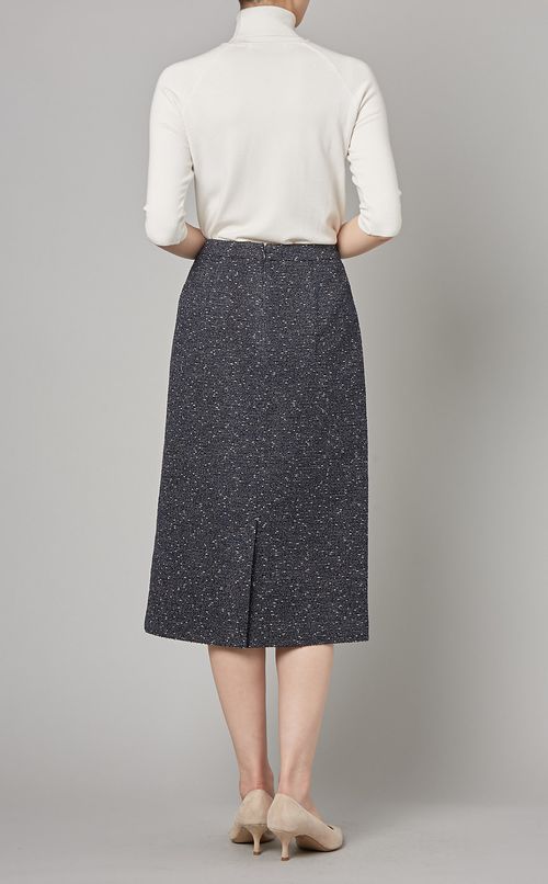 ツイードミディタイトスカート