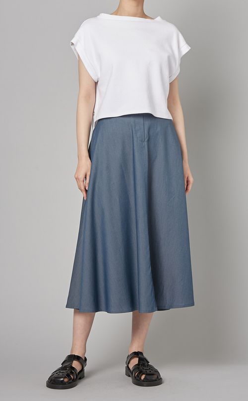 ライトツイルミディフレアスカート