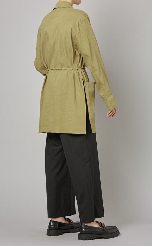 ストリングベルト付シャツジャケット