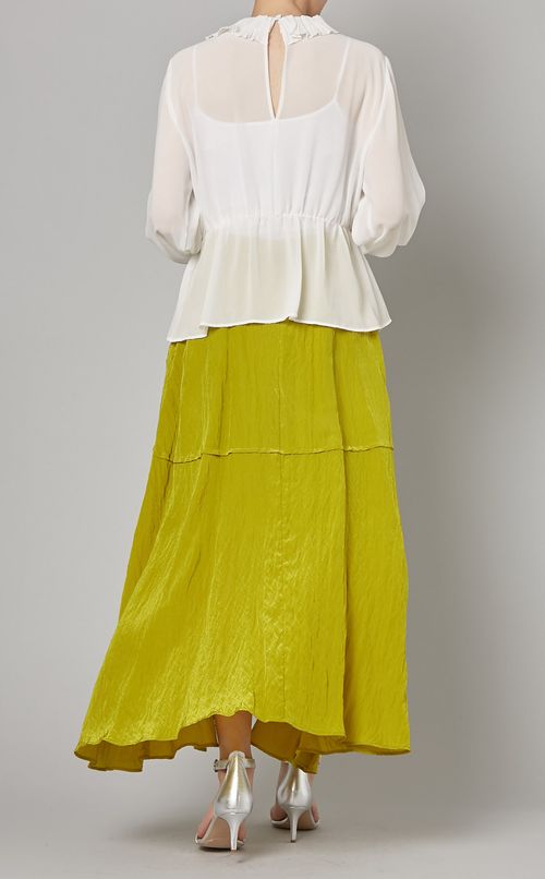 ワッシャーフレアマキシスカート