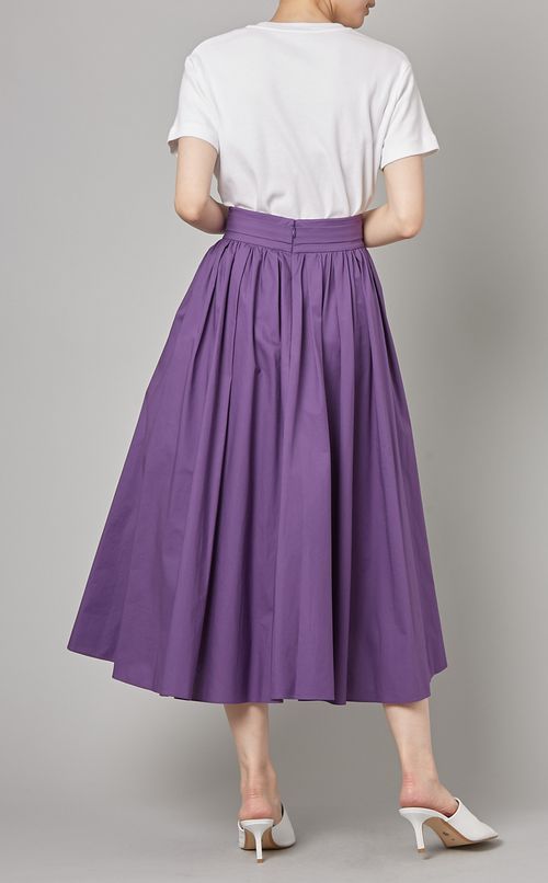 コットンストレッチギャザースカート