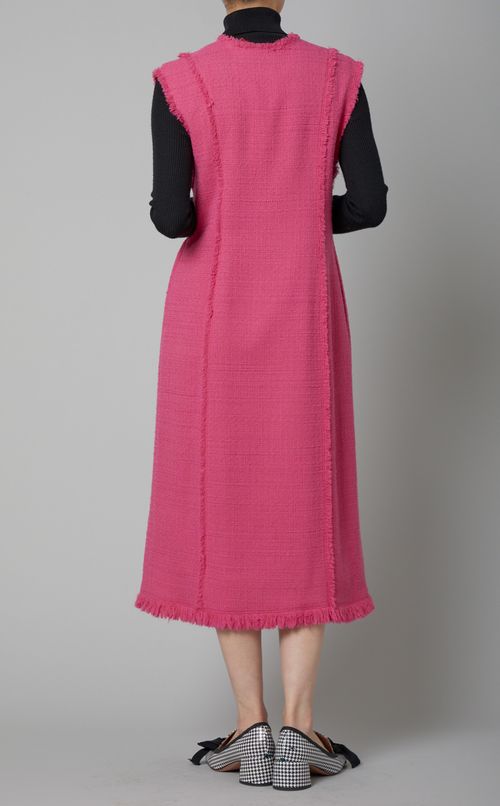 カットオフツイードVネックジレワンピース