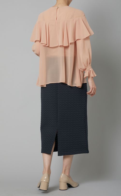 シフォンフリルブラウス