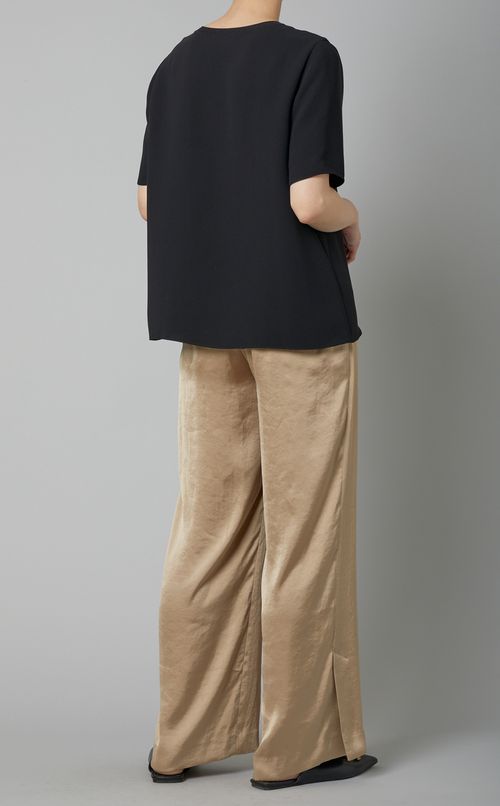 クラッシュサテンワイドパンツ