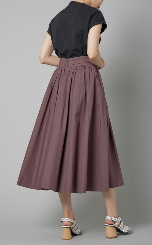 コットンストレッチギャザースカート