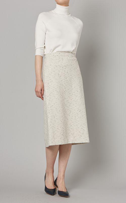 ツイードミディタイトスカート