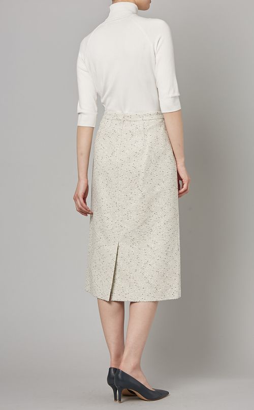 ツイードミディタイトスカート