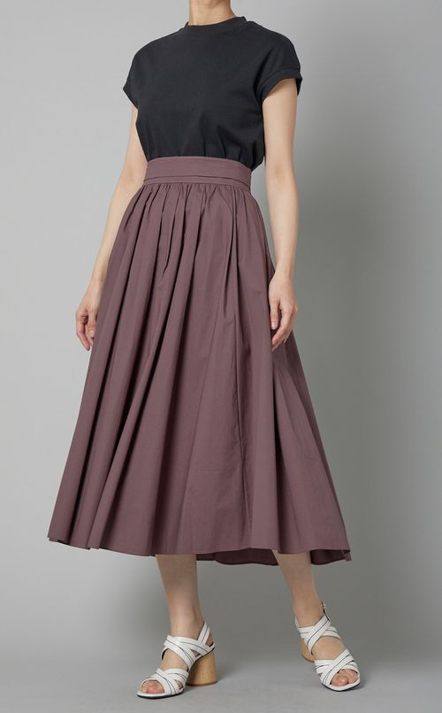 コットンストレッチギャザースカート