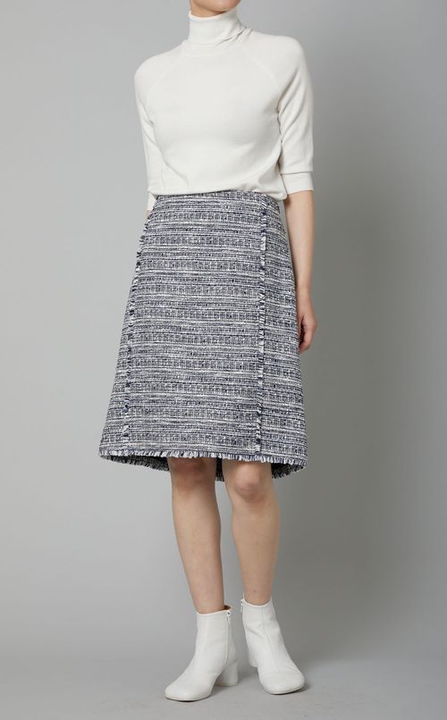 ツイードフリンジAラインスカート