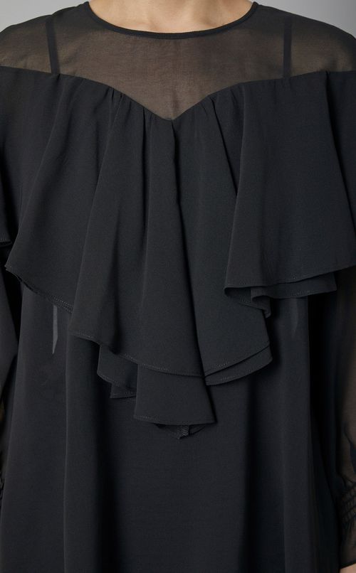 シフォンフリルブラウス