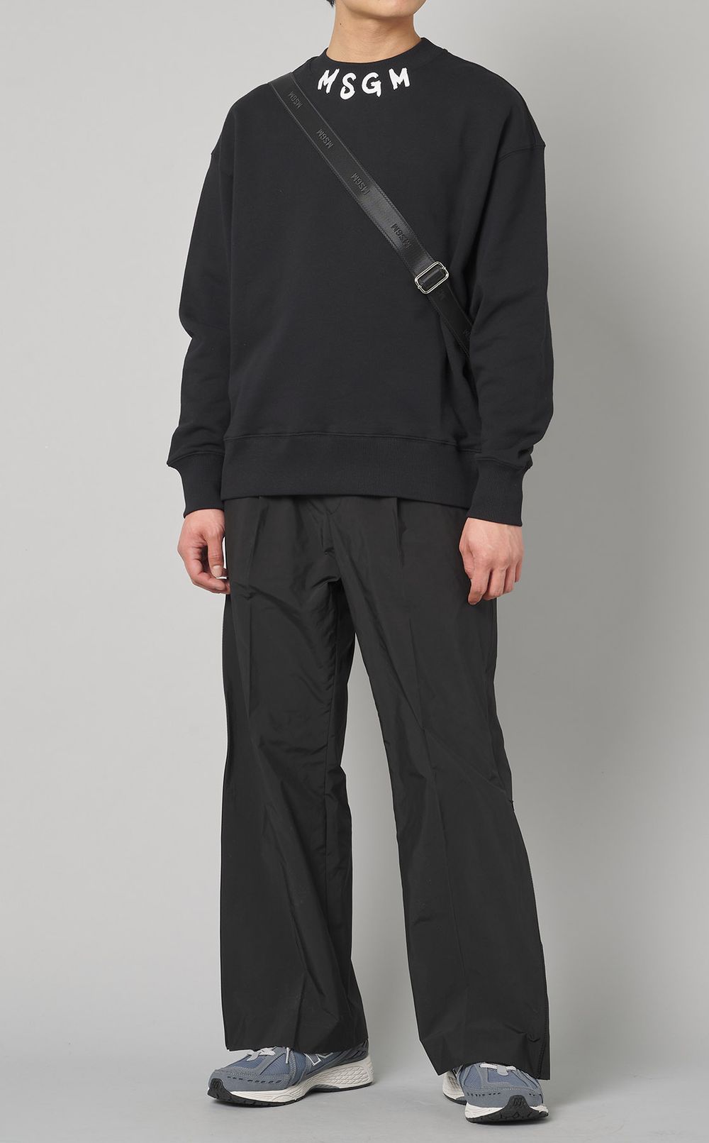 【関税込み】MSGM ブラック 3ポケット ラウンジパンツ meanswhile|サイドジップスラックス