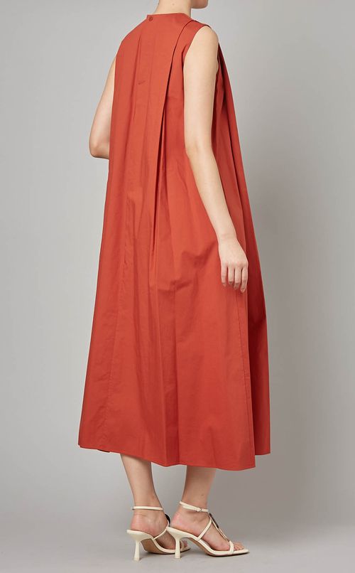 フロントタックノースリーブワンピース