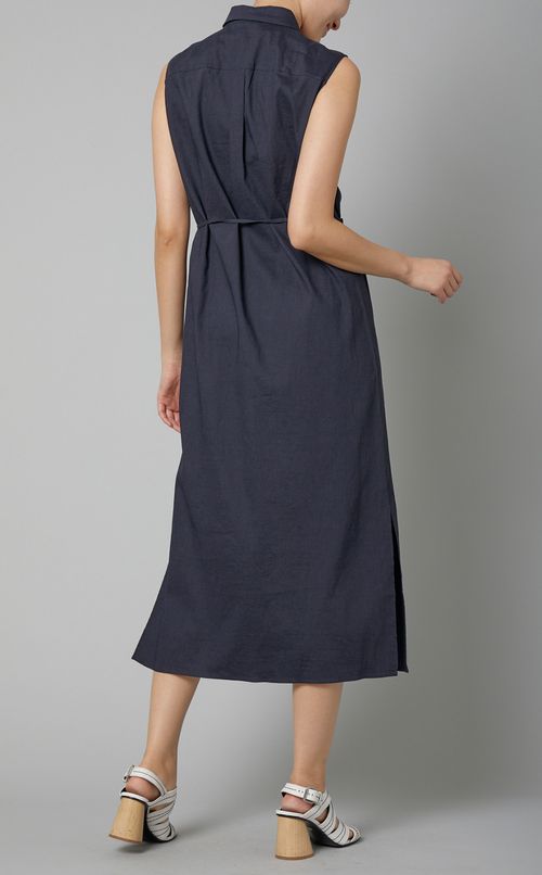 ノースリーブシャツワンピース