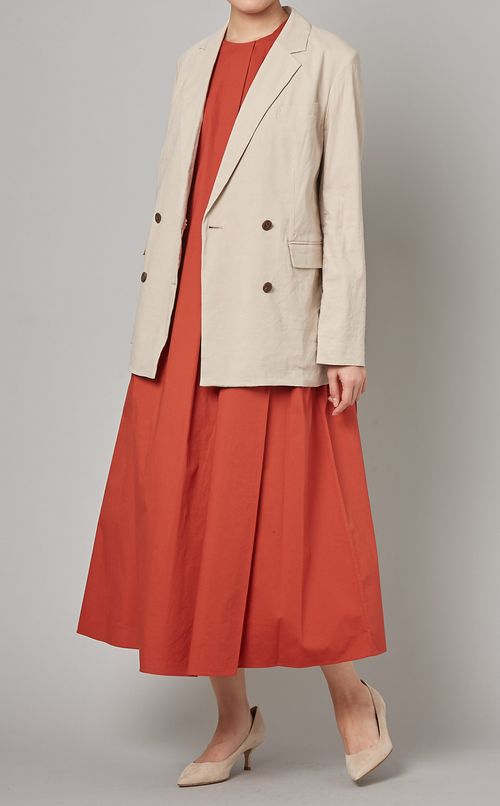 フロントタックノースリーブワンピース