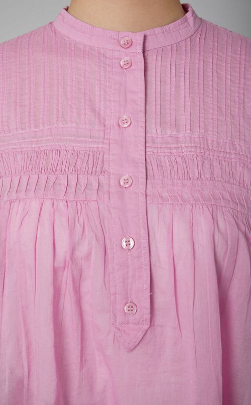 コットンピンタックノースリーブブラウス