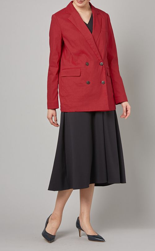 ノッチドラペルダブルジャケット