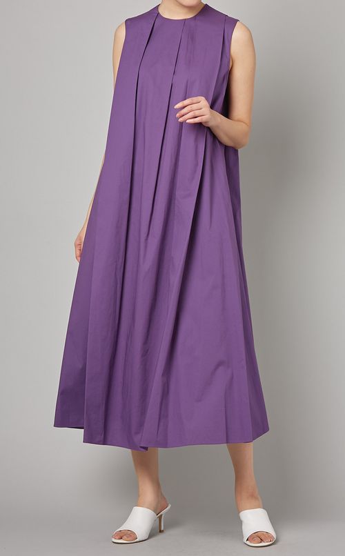 フロントタックノースリーブワンピース