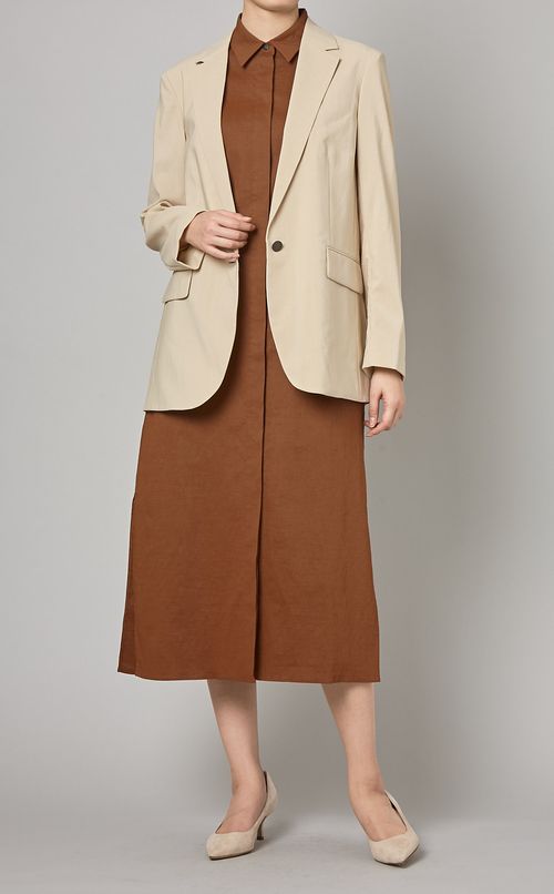 ノースリーブシャツワンピース