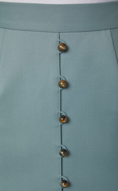 ボールボタンミディレングススカート