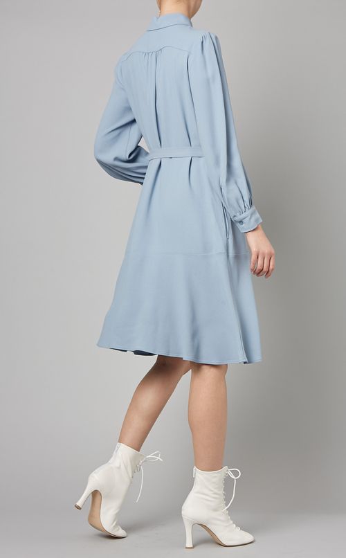 ウエストマークミディシャツワンピース