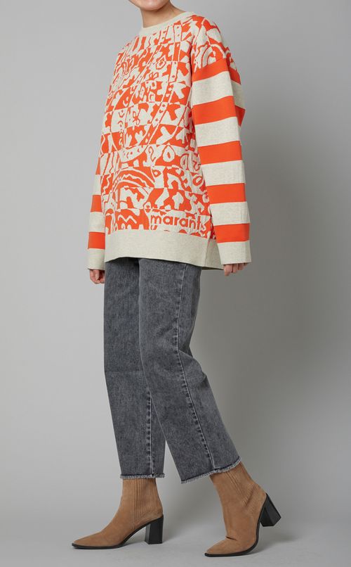 ボーダーミックスオーバーサイズトップス