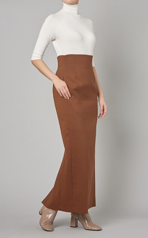 ハイウエストペンシルマキシスカート