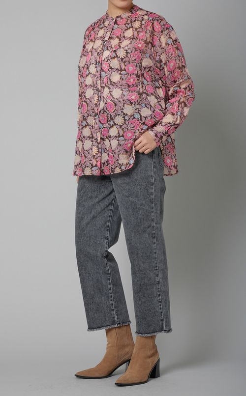 コットンクロップドカットオフデニムパンツ