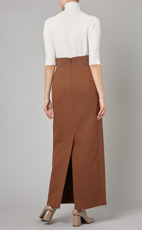 ハイウエストペンシルマキシスカート