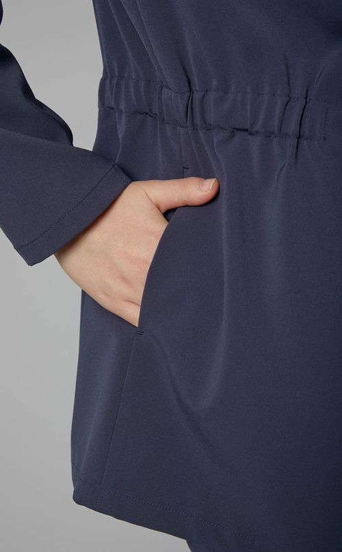 ウエストギャザーノーカラージャケット