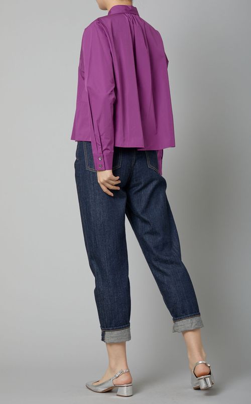 Aラインクロップドシャツ