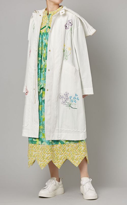 フラワーエンブロイダリーオーバーコート