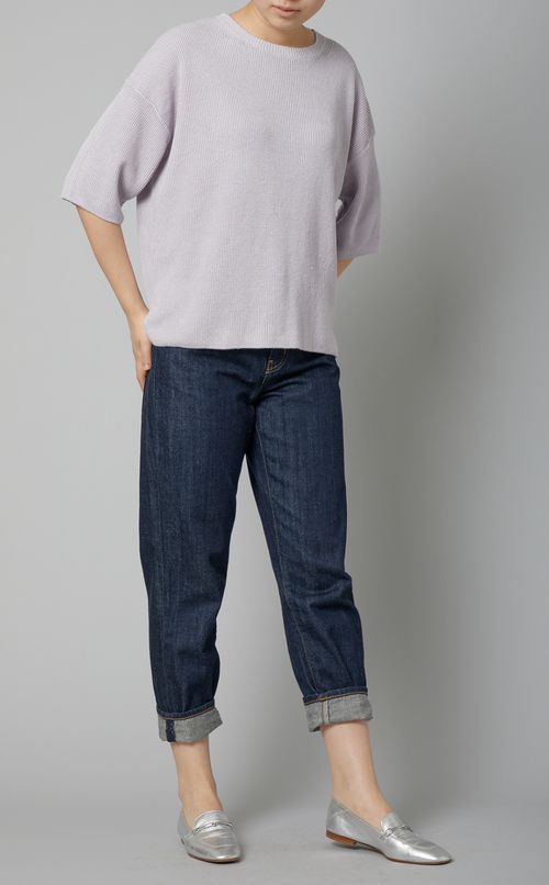 リネンニットプルオーバー