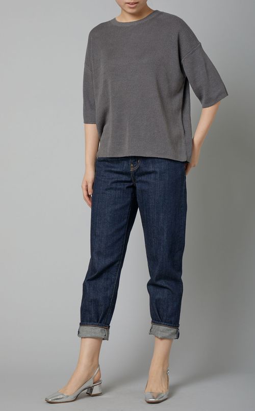 リネンニットプルオーバー