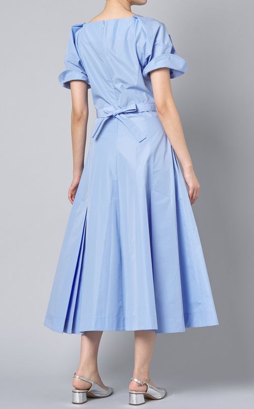 パフスリーブベルテッドワンピース