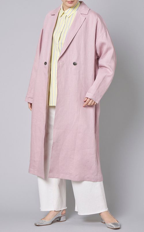 コットンストライプワイドシャツ