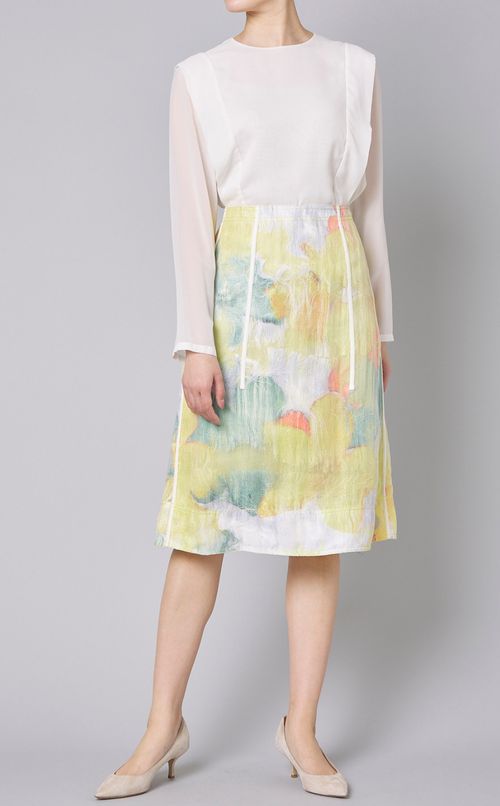 オーガンジービッグフラワースカート