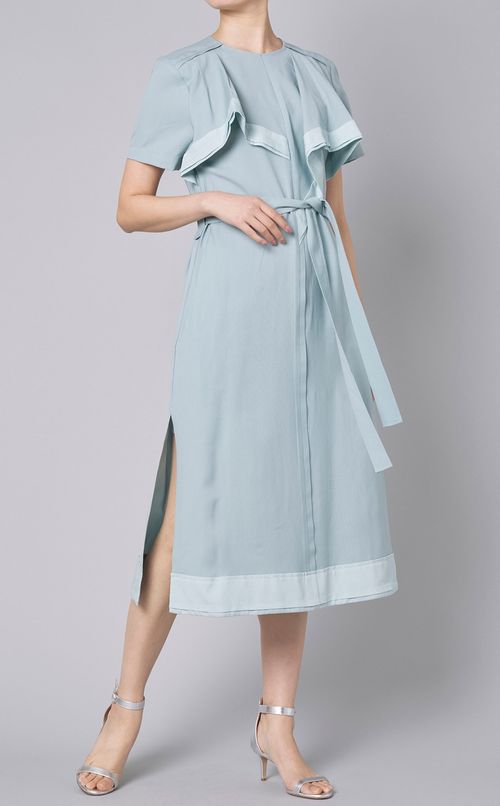 ショートスリーブドレープワンピース