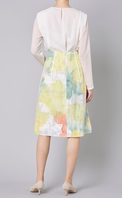 オーガンジービッグフラワースカート