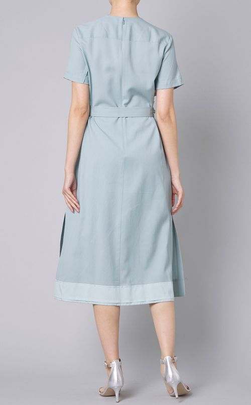 ショートスリーブドレープワンピース