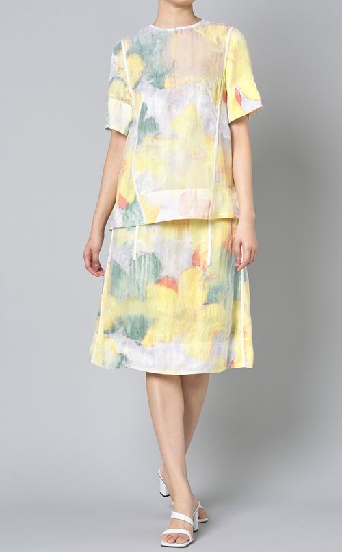 オーガンジービッグフラワースカート