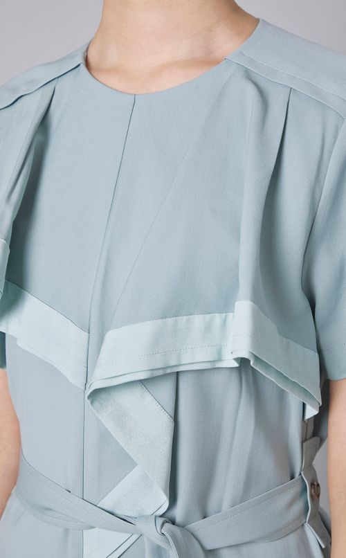 ショートスリーブドレープワンピース