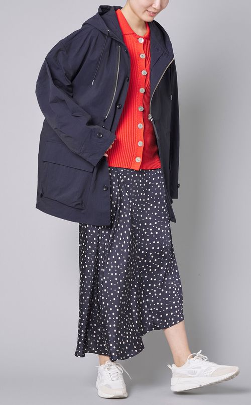 リブニットポロカーディガン