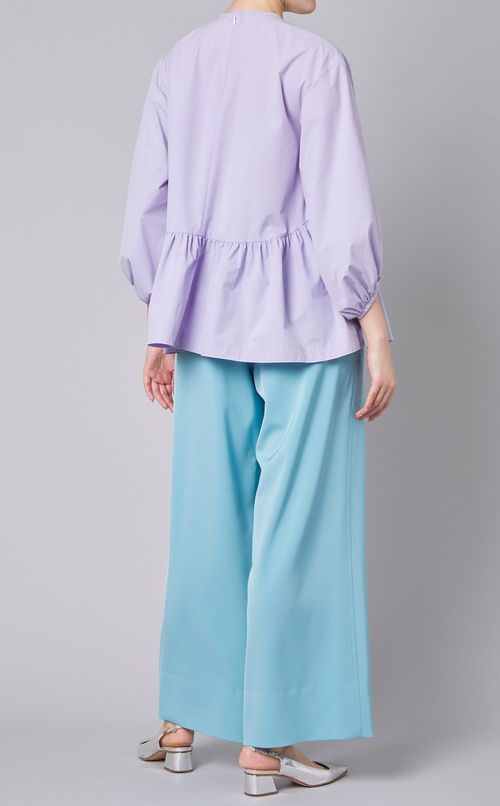 ストレッチタフタティアードブラウス